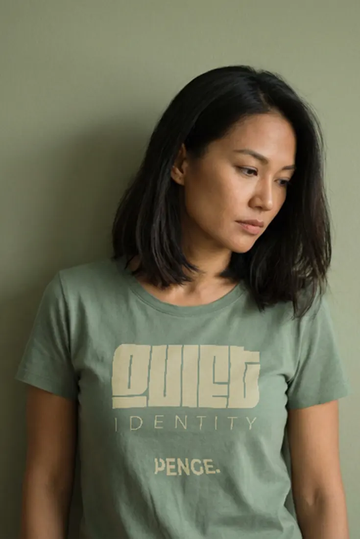 PENGE. QUIET IDENTITY minimalist typography tee