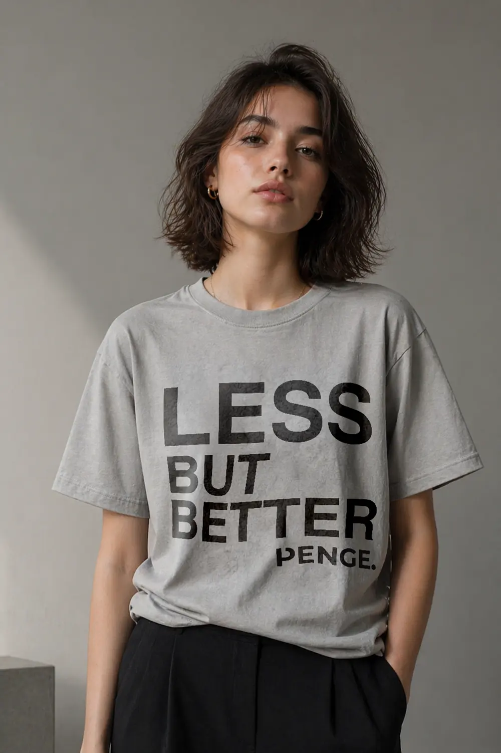 LESS BUT BETTER tee, front view