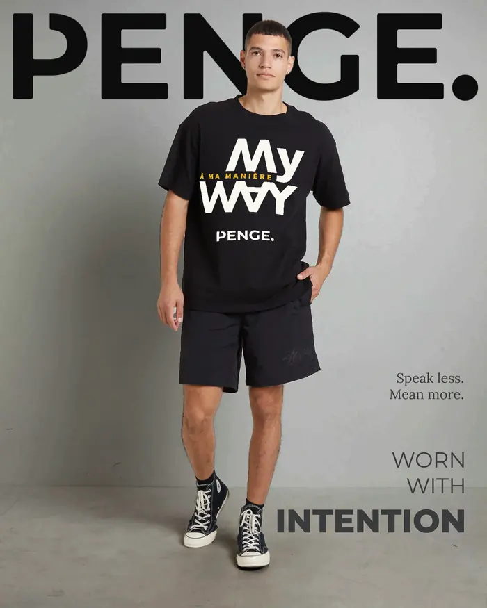 PENGE. MY WAY minimalist typography tee